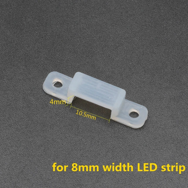 50pcs Plastic Fixing Clip 10mm 12.5mm 14mm 17mm LED Strip Holders  Waterproof For 220V 110V 5050 3014 5730 2835 LED Strip Light