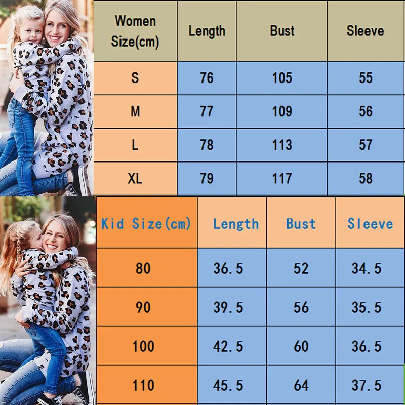 Mother Daughter Son  Long Sleeve Leopard Shirt Family Matching Outfits