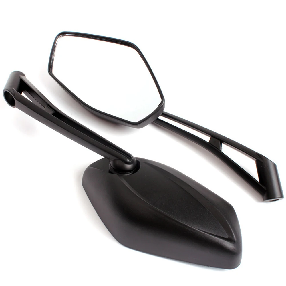 Side Mirrors & Accessories 2pcs 8/10mm Universal Black Motorcycle