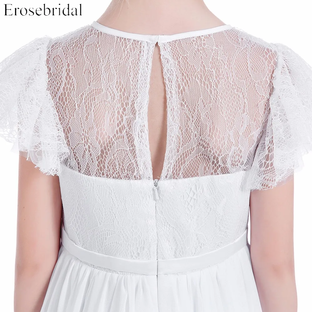 Платье для девочек с цветочным принтом Erosebridal шифоновое платье А силуэта круглым
