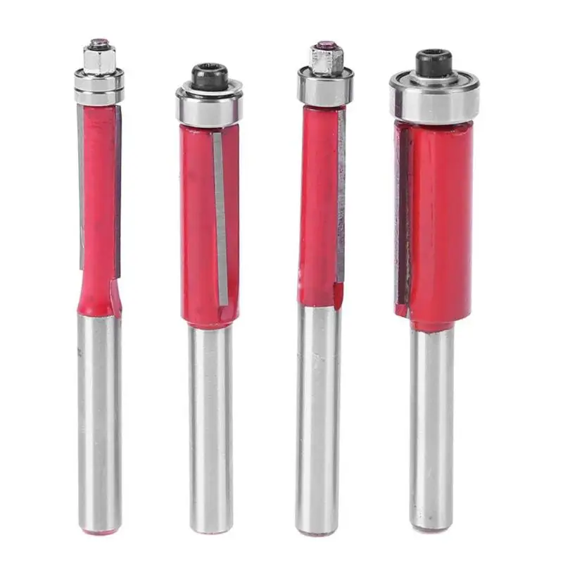 

1/4" 5/16" 3/8" 1/2" Milling Router Bit Trim Router Bit Tool Trimming Knife 65mm Carbide Shank ferramentas para madeira