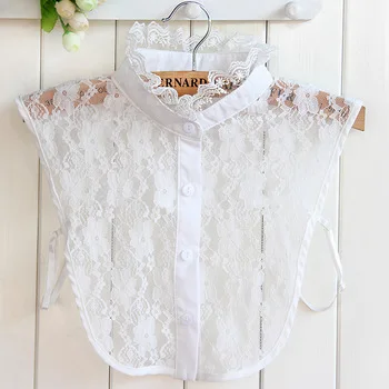 peter pan collar detachable false women cotton white fake collar lace ladies collars for sweaters shirt denim pearl blouse