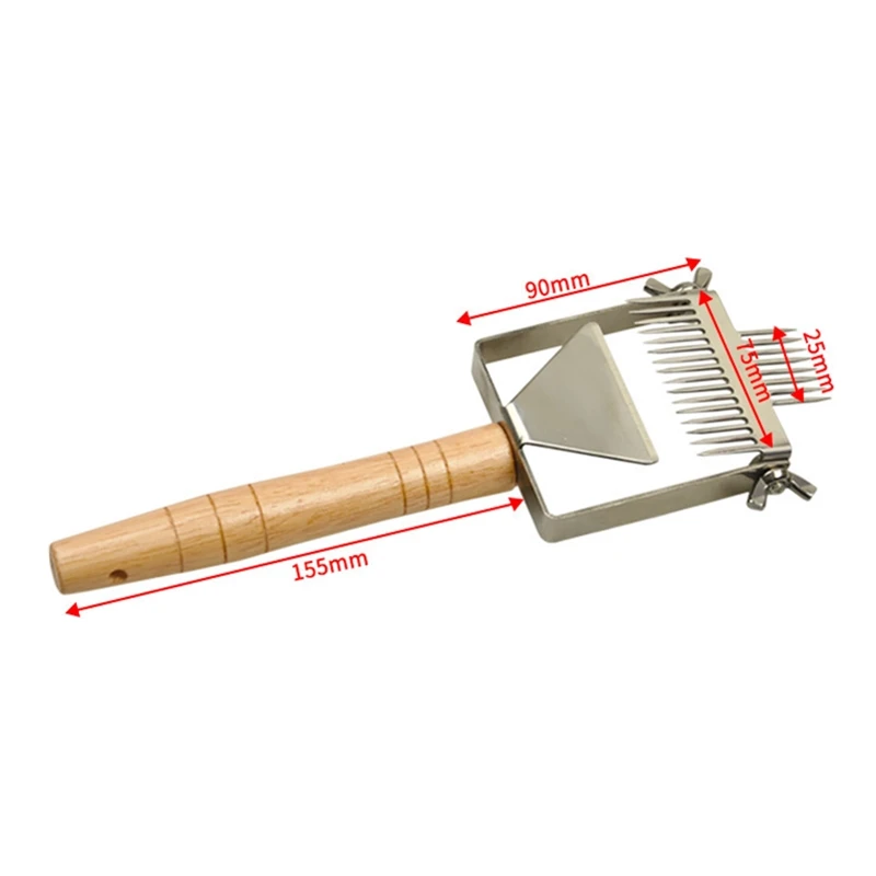 Регулируемые сбалансированные инструменты для пчеловодства из нержавеющей стали с двойной иглой, подходящие для разматывания вилок, медовый гребень, скребок