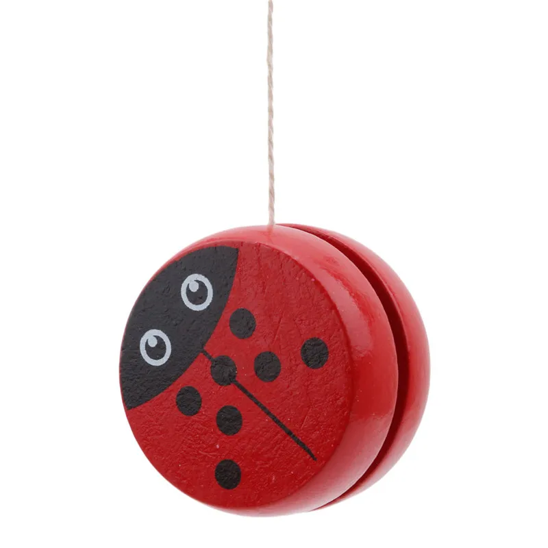 Деревянные йо-йо личности творческое здание личности Спортивное Хобби Классические игрушки йойо для детей Рождество - Color: Red