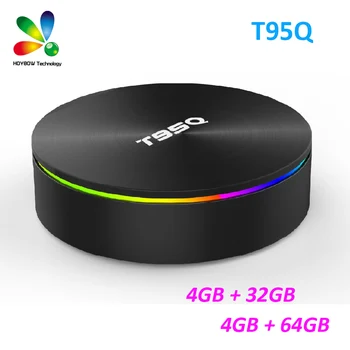 

20pcs 4GB 32/64GB Android 9.0 TV BOX T95Q Amlogic S905X2 4K Smart Media Player BT4.1 DDR4 Quad Core 1000M 2.4G&5GHz Dual Wifi