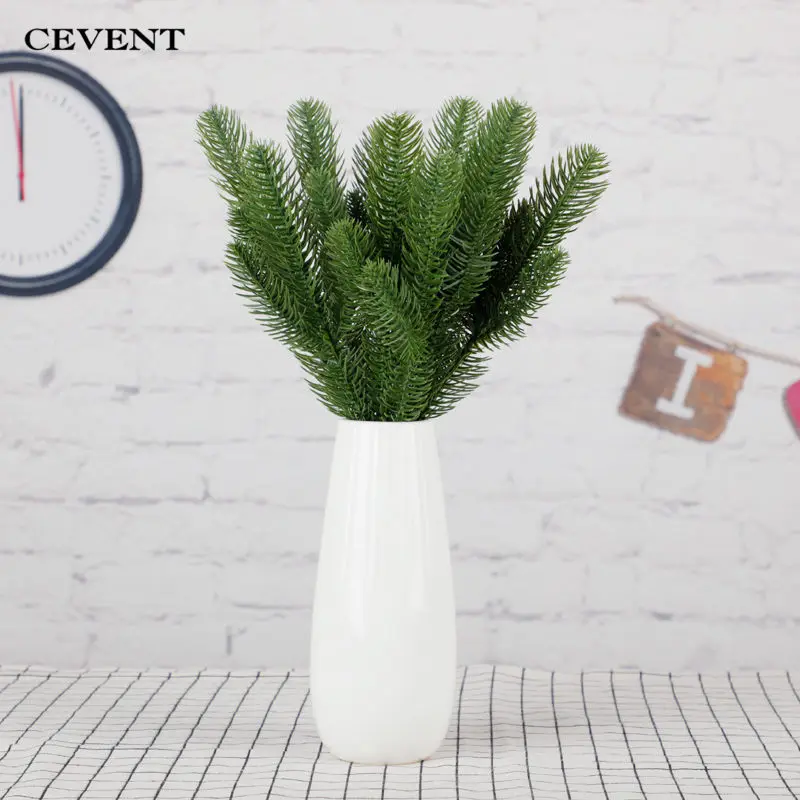 

CEVENT 10PC Artificial Tree Branches Artificial Flower Fake Plants Pine Branches Xmas Tree Ornaments Christmas Party Decorations