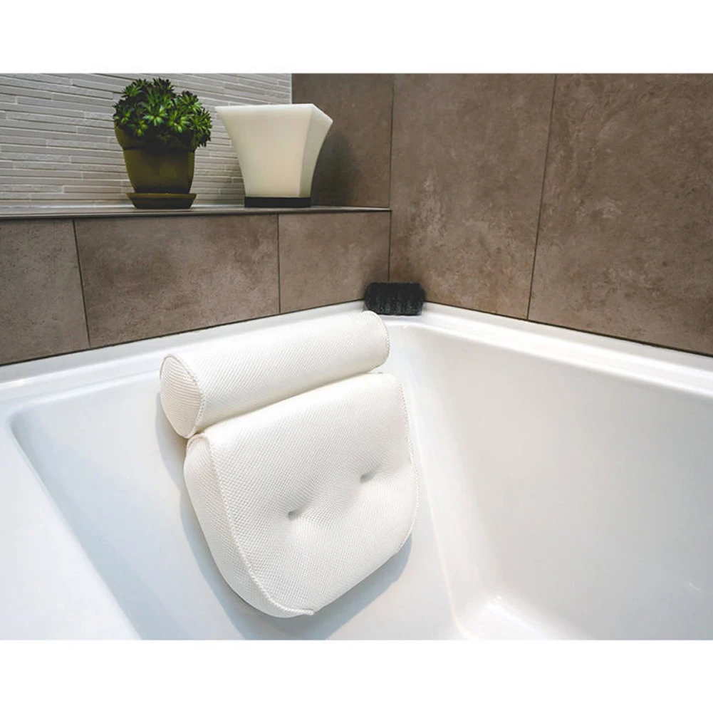 Высокое качество ванна спа-подушка шеи Задняя поддержка пены удобная Ванна 6 присоска