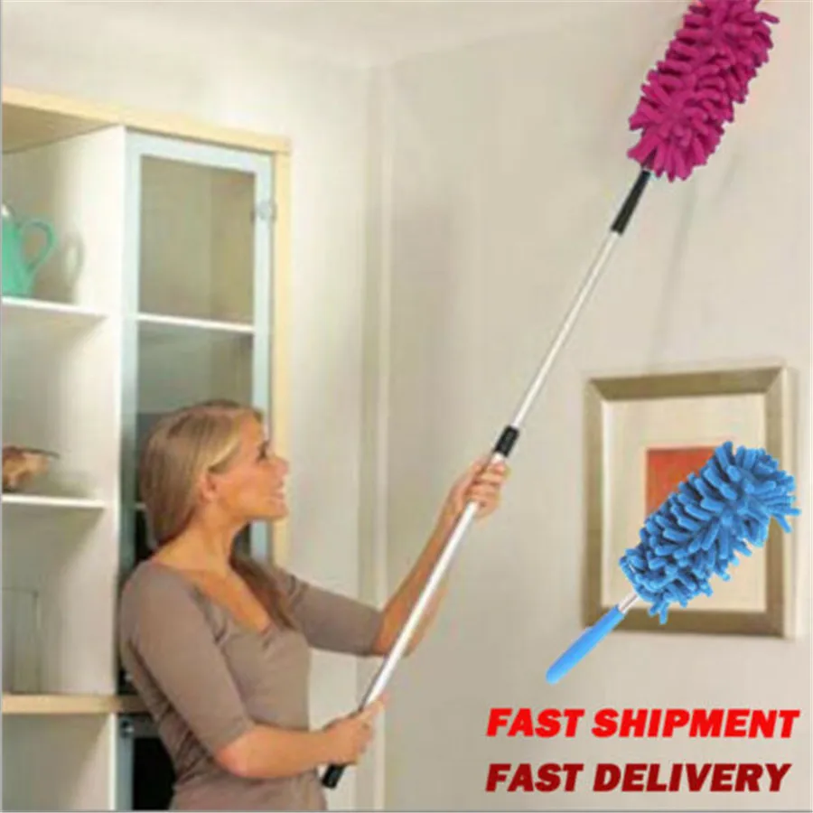 Soft Microfiber Duster Brush Dust Cleaner Telescopic Microfibre Duster
