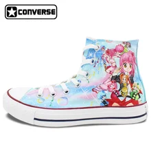 Sneakers Women Men Converse All Star Girls Boys Shoes Anime Shugo Chara Design Hand Painted Shoes Cosplay Unique Gifts