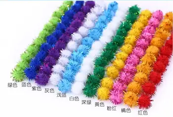 

1.5mm Chenille Stems Bendaroos Christmas Plush Ball Pompom Hair Root Diy Children Toys and Hat Decoration