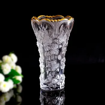 

European creative transparent glass bottle flower vase ornaments in Phnom Penh living room modern minimalist flower Fuguizhu Hyd