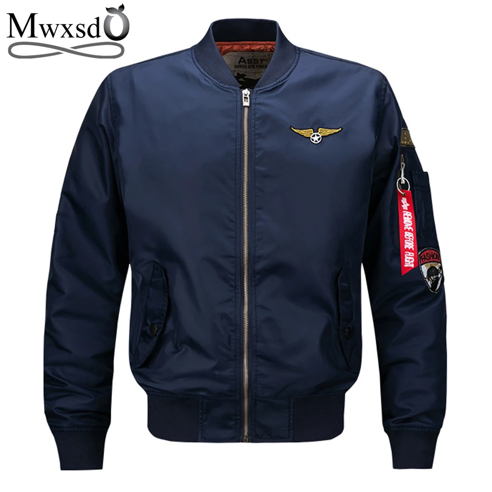 2018 brand men's spring autumn army pilot flight jacket MA 1 men casual ...