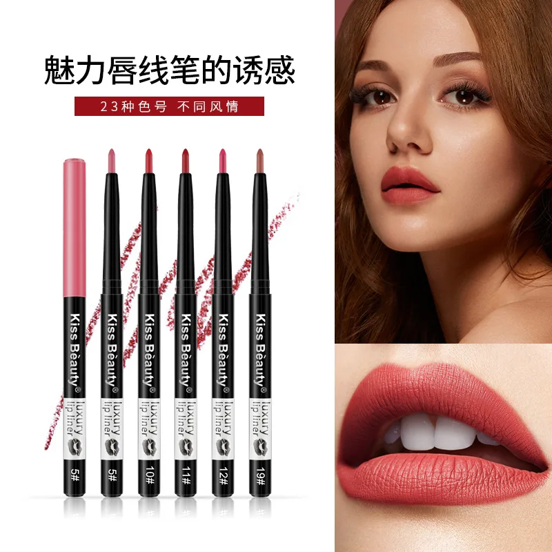 Матовая подводка для губ Kiss Beauty водостойкая Водостойкая Подводка сексуальная