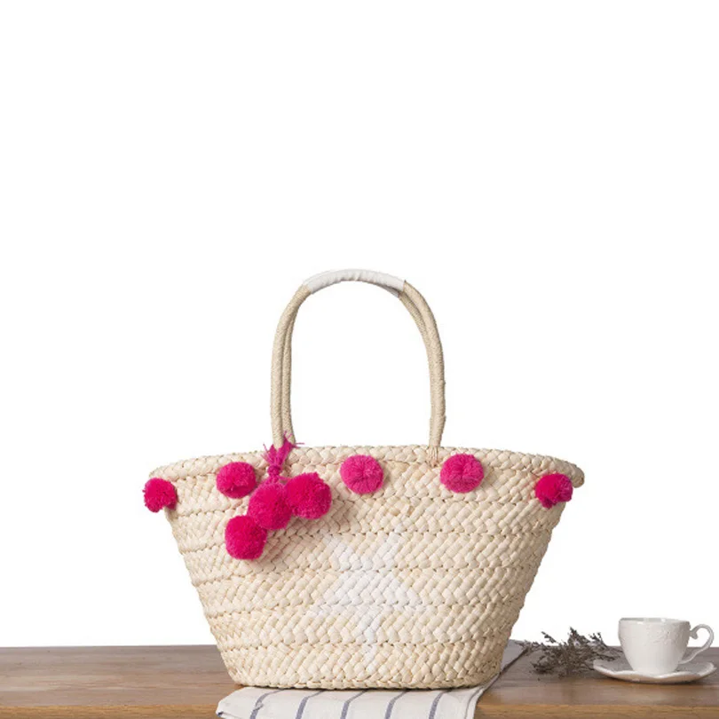 mod/èle tiss/é de Sac /à Main de Sac de Paille Sac de Plage Sac de Mode d/ét/é Sac de Paille de Style d/ét/é de Plage