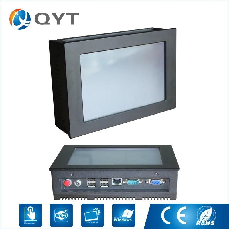 

7" Industrial Pc Intel N2807 1.6GHz Resolution 800*480 Smart fanless compact industrial mini computer hd mi vga rj-45