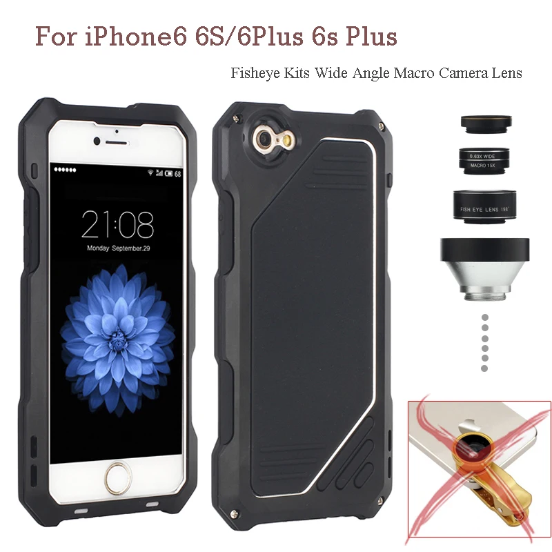 Для iPhone6 6 s/6plus 6splus Чехлы 3 в 1 Набор для рыбий глаз широкоугольный макрообъектив