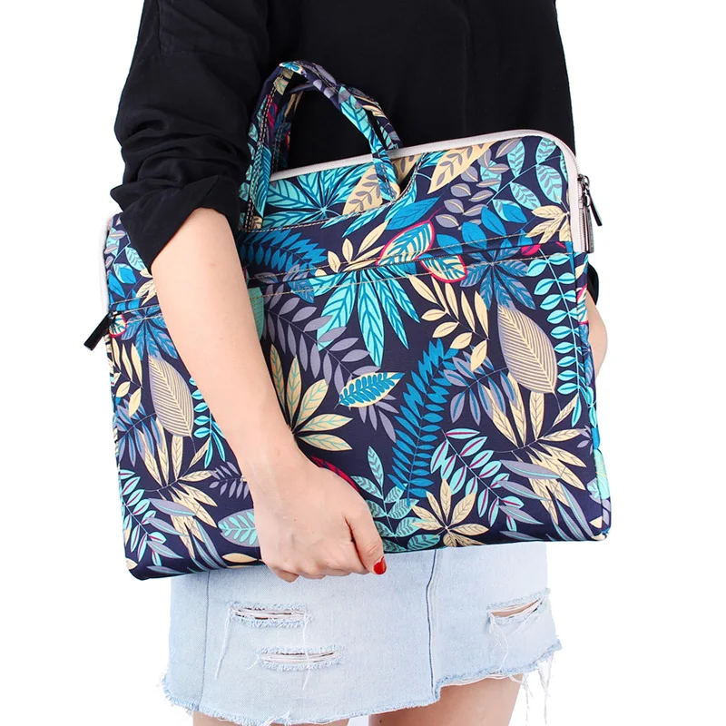 Fashion Laptop Bag for MacBook Air Pro 13 11 15 15.6 inch Canvas PC Notebook Case Laptop Sleeve Handbag for woman man Computer