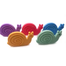 3pcs font b Organic b font font b Teether b font Feature Smooth Finish Silicone Snail