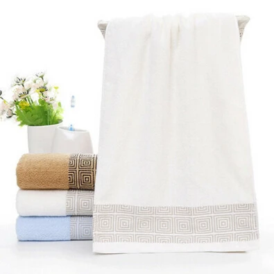 Абсолютно новое быстросохнущее Мягкое хлопковое впитывающее полотенце махровое роскошное ручное ванна, пляж, лицо для взрослых мужчин и женщин базовые полотенца - Цвет: Белый