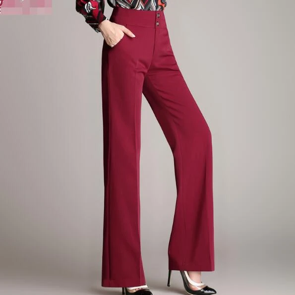 black high waisted trousers with gold buttons