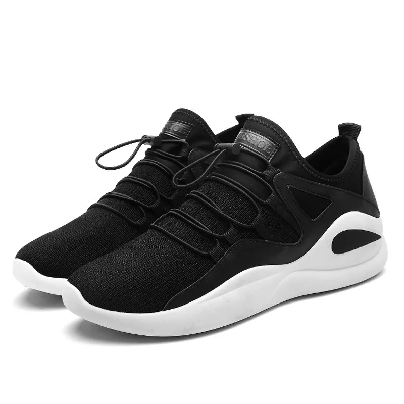

New Off Black White Boost Outdoor Sports Shoes Fly Weave Breathable Lightweight Elastic Brand Men Shoes Sneakers Runner Sneaker