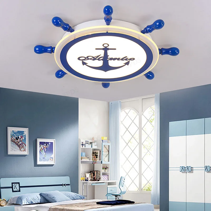

Modern Wrought Iron Acrylic LED Home Bedroom Ceiling Light Indoor Sailor Surface mounted lamparas de techo Ceiling Light