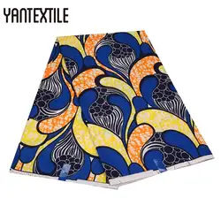 YANTEXTILE африканские вечерние платья для женщин 6 ярдов полиэстер воск принты ткань Нигерия синий африканский Супер продвижение