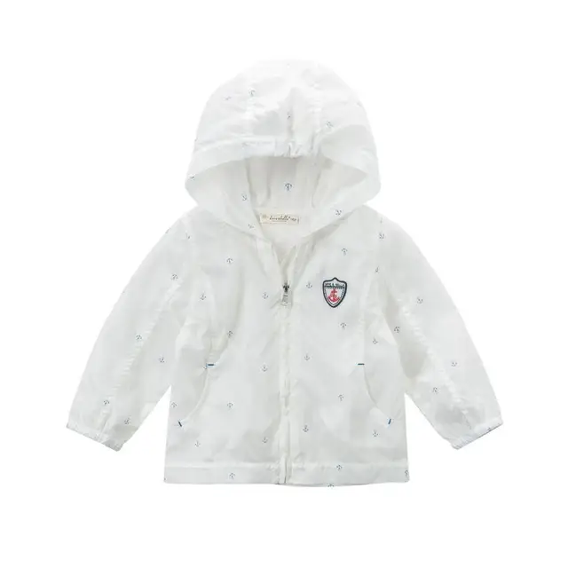 Brand 2017 child boy clothes kid baby boy spring jacket hooded coat White toddler boy casual