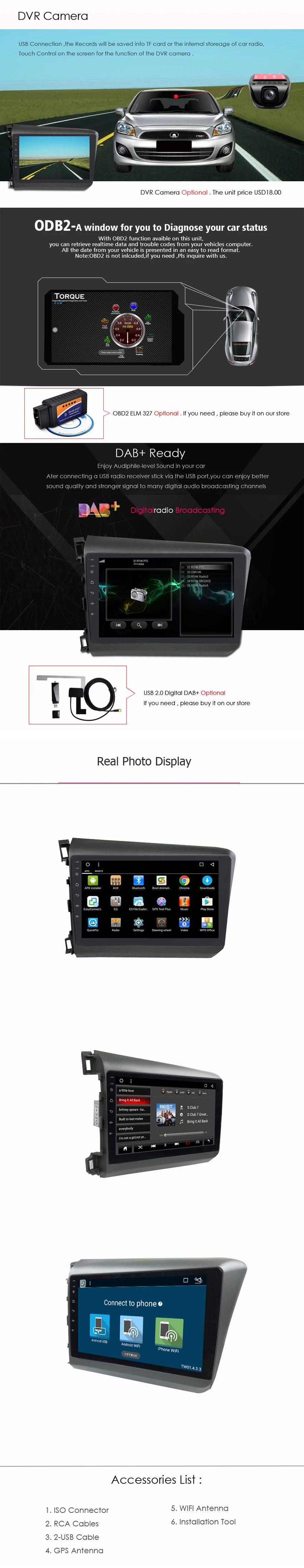 Flash Deal Android 8.0 2 DIN 9" Octa Core Car dvd Video GPS Navigation For Honda Civic 2012-2013 Screen 1024 *600 RDS/wifi/Radio/dvr 2
