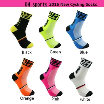 

2016 New Men's Cycling Socks Crew Bike Footwear Four Color Stockings Barreled