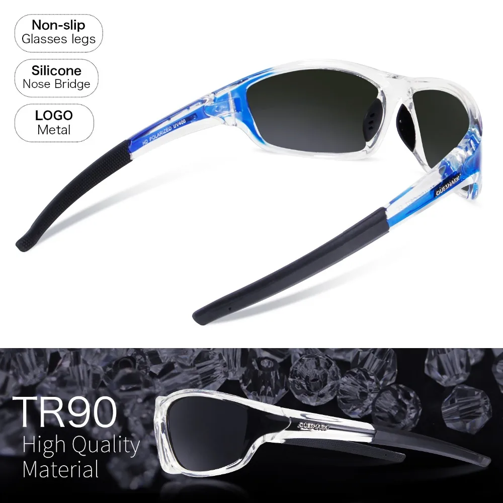 Queshark TR90, прозрачная оправа, велосипедные солнцезащитные очки, походные, походные, для рыбалки, очки для шоссейных, дорожных, велосипедных, MTB, для верховой езды, велосипедные очки