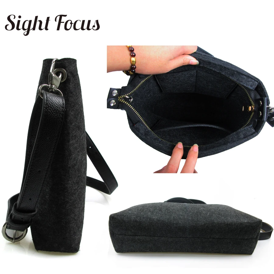 Темно серая женская сумка из фетра Sight Focus женские сумки через плечо сбоку Vilten tas
