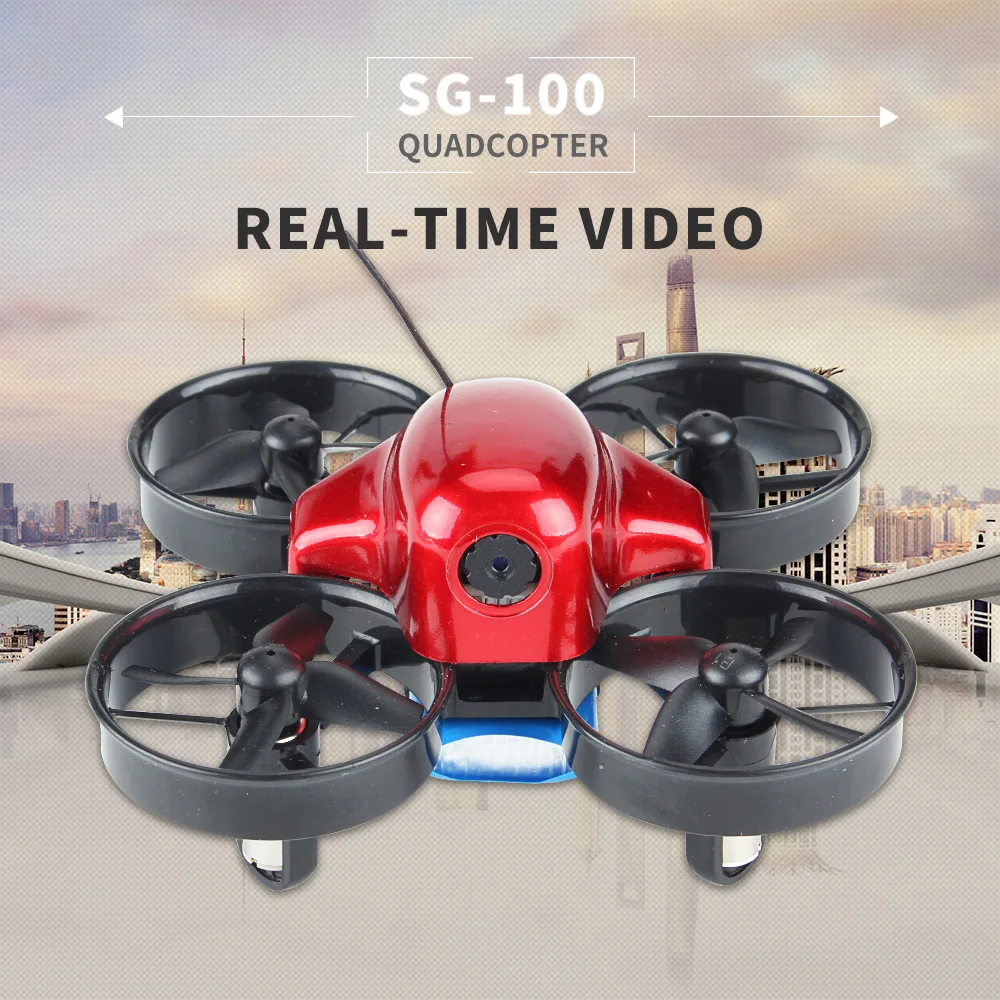 

SG-100 New 6-Axis 3D Headless Mode 4CH RC Drone Helicopter Quadcopter With 0.3MP Wifi HD Camera Or No Camera For Children Adult
