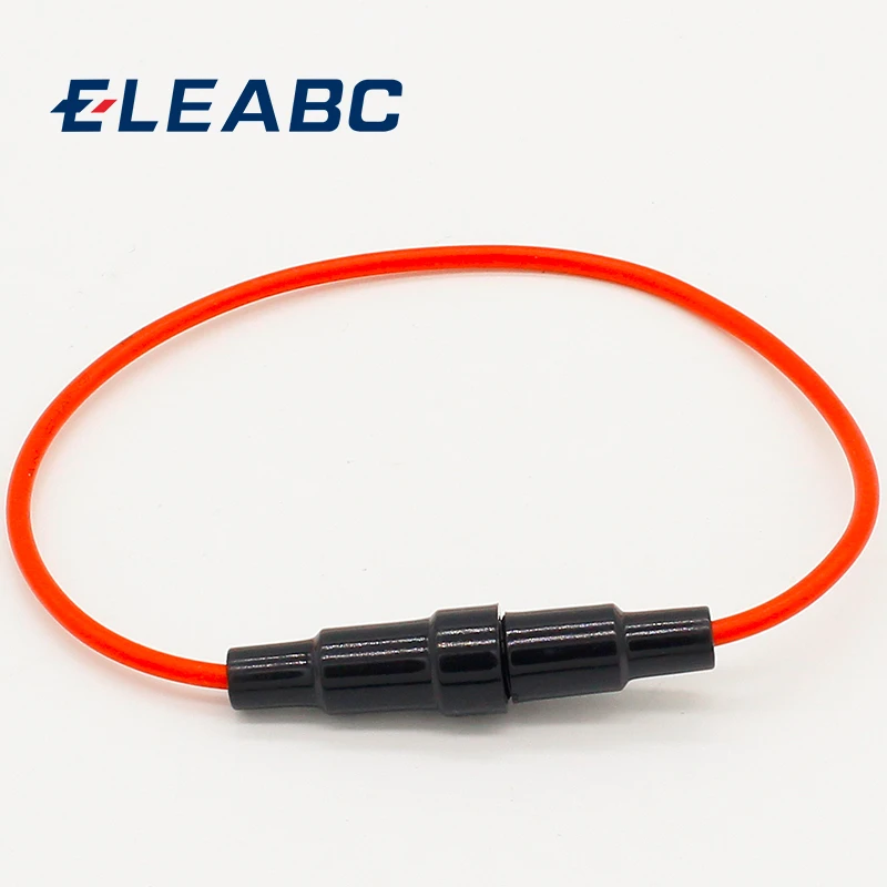10pcs 5*20mm Glass fuse holder Screw Type 22 AWG Wire Cable 250V Glass fuse ZJHN