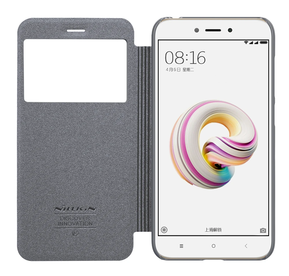 

Xiaomi Redmi 5A cover 5.0" Nillkin sparkle series flip cover PU leather case for xiaomi Redmi 5A with view windows