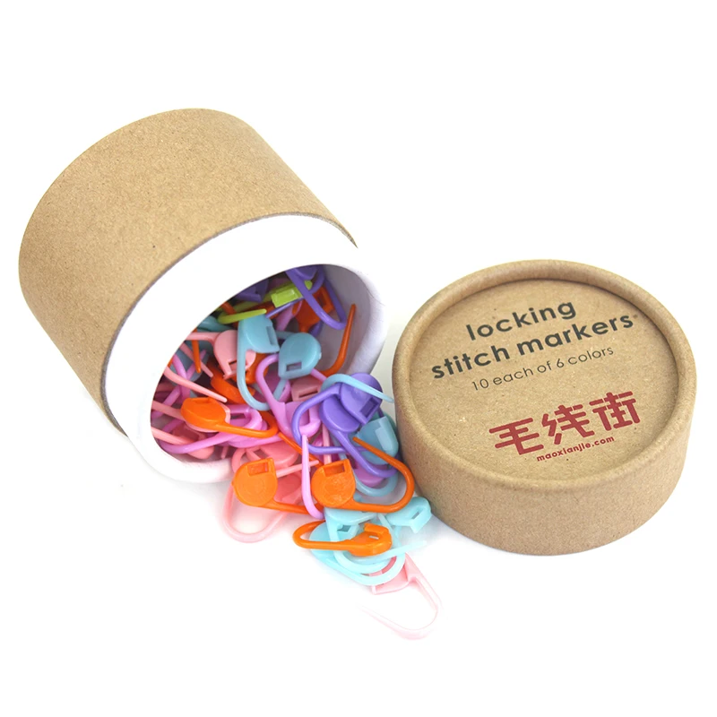 

60Pcs Plastic Knitting Crochet Locking Stitch Markers Knitting Tools with Storage Box