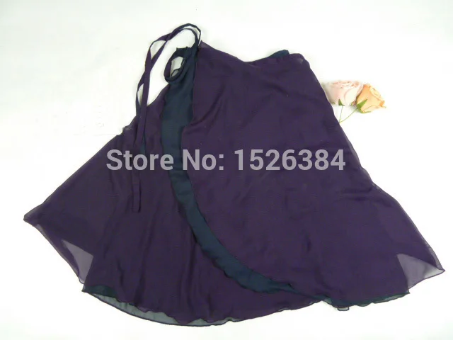 Женская шифоновая Двухслойная юбка разных цветов на шнуровке для танцев, балетная юбка, двусторонний шарф SK2