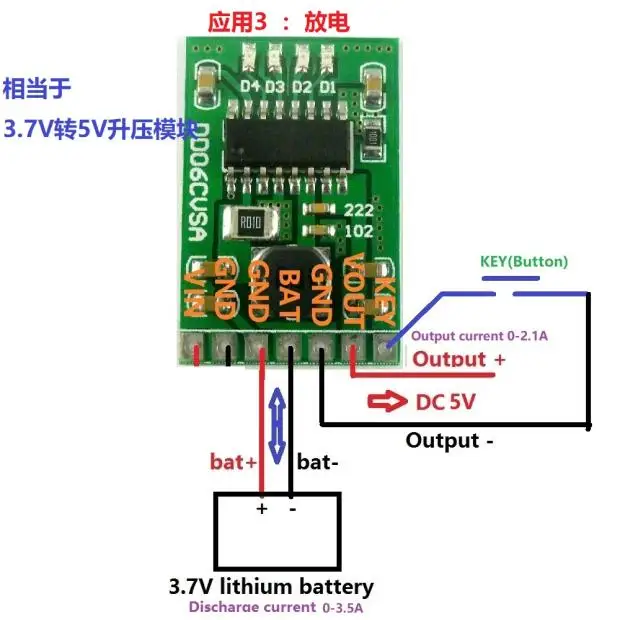 5 В/2.1a зарядки/разрядки/повышения модуль, 3.7 В, 4.2 В литиевых Батарея, мобильный Питание, доска