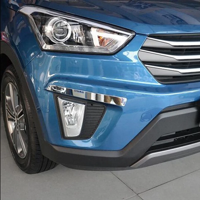 

Free Shipping High Quality ABS Chrome Front Fog lamps cover Trim Fog lamp shade Trim For Hyundai ix25