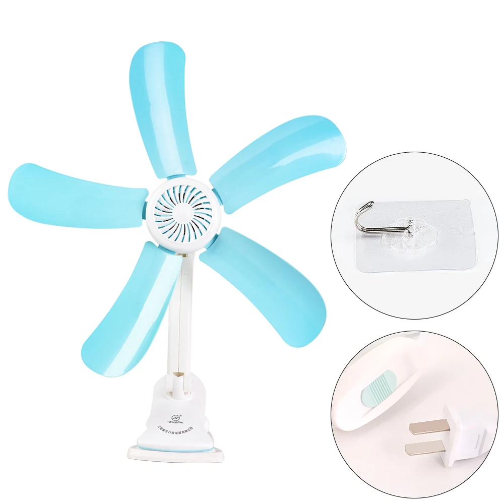 EU/US/AU Plug Multifunction Wall Hanging Table Holder Fan Household Hot Quiet 5 Leaves Electric Clip Fan Summer Cooler Clip Fans