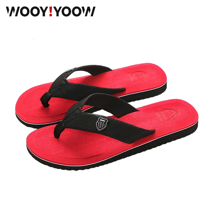 

Summer new men's beach flip flops Non-slip flat sandals Trend casual big size men's shoes