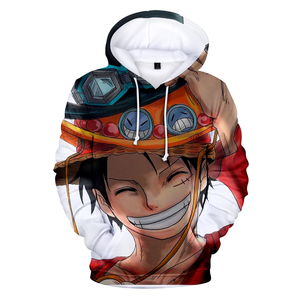 

One Piece Hoodies Sweatshirt Comic Blood trend Couple wear Casual wear Anime fan youth motion Loose 2019 new style