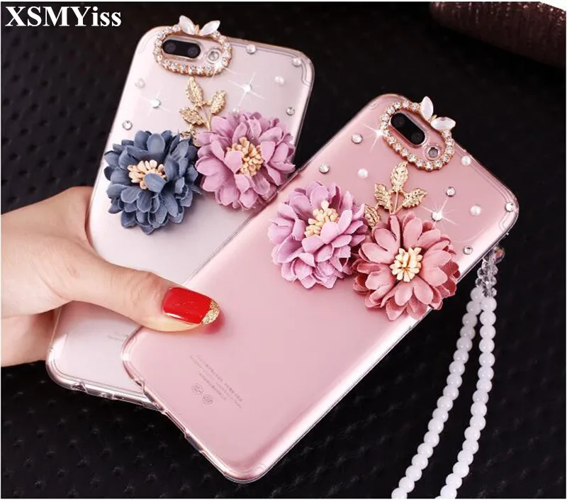 XSMYiss Bling Rhinestone Diamond Phone Case For Samsung S6 S7 S8 S9 S10 S11 PLUS Lite Note 5 8 9 10 Plus Clear Crystal Cover |