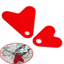 100 шт./лот пластиковые красные блестки в форме жары для DIY металлические ложки рыболовные приманки крючок с твердой приманкой Jid Minnow Поппер-Кривошип VIB приманки