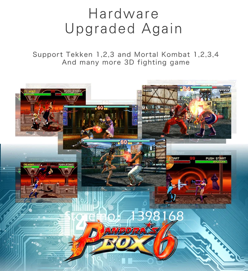 Original Pandora Box 6 Home Edition 1300 in 1 Games board Family Version harness Adapter for Joystick Arcade Marchine Cabinet