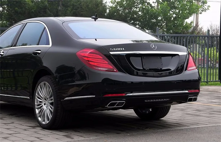 Двойной квадратный задний глушитель выхлопной трубы для Mercedes Benz W221 W164 X166 X164 W176 S300 S350 S500 GL350 GL45 S CLA ML класс