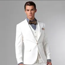 Белый Ivoly мужской костюм на заказ Slim Fit модный Свадебный костюм и деловой костюм формальные мужские спортивные пиджаки(куртка+ брюки+ жилет+ галстук