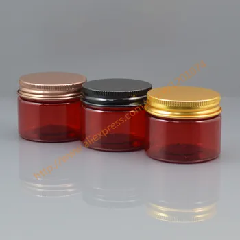 

40 grams red PET Jar,40g PET Empty Cosmetic Cream Jar with black/gold/bronze Cap 40ml Makeup Packaging DIY Lotion Container