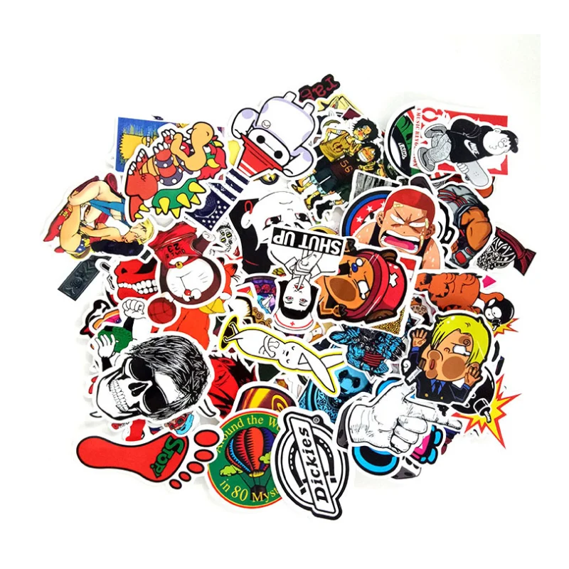 100 Pcspack Diy Classic Fashion Style Graffiti Stickers For Car Suitcase Cool Laptop Skateboard Sticker Christmas huismerk kopen in de aanbieding