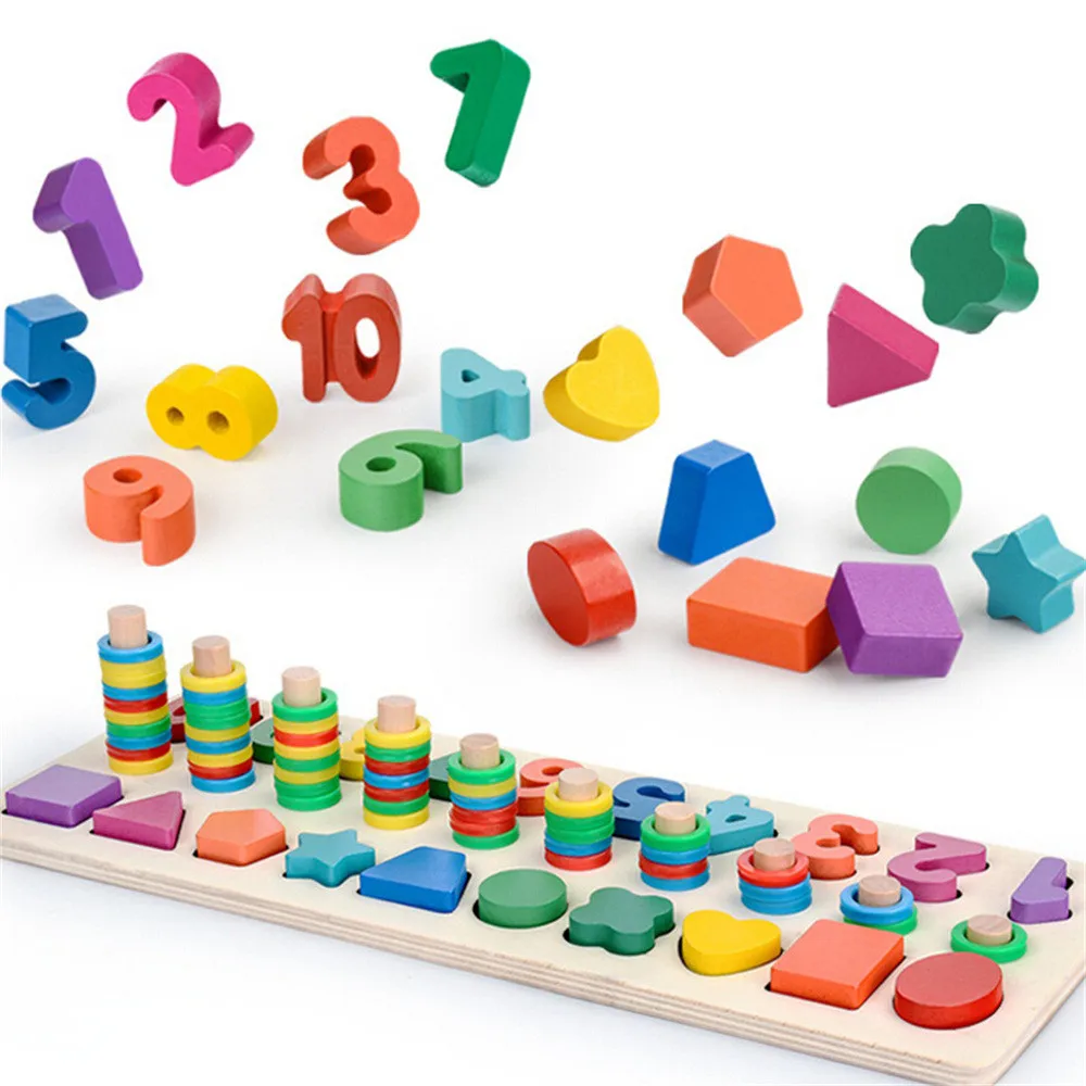 Игрушки детские игрушки деревянные детские количество бусин Графический пазл Развивающий пазл игрушка для детей#40